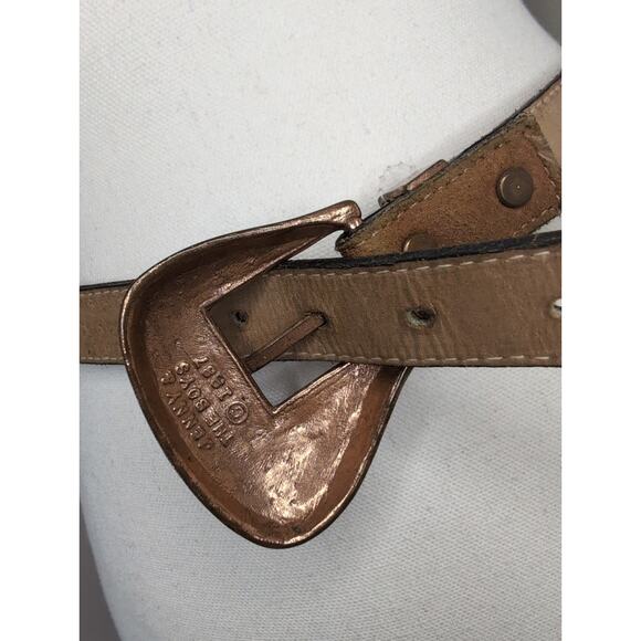Jenny and the Boys vintage statement copper buckle studded leather belt - Picture 6 of 10